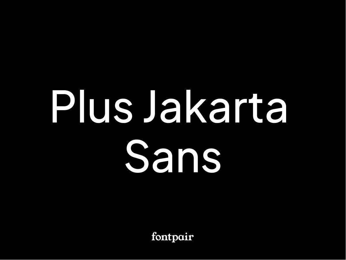 Beispiel einer Plus Jakarta Sans-Schriftart